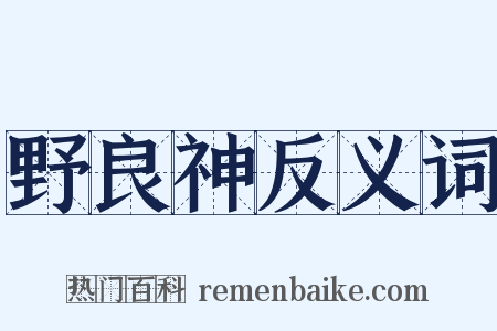 野良神反义词是什么意思的图片